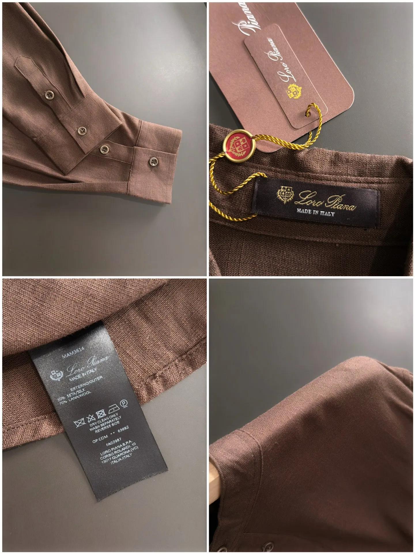 Next day shipment LP high quality Loro Piana 26ss autumn and winter New Arrival linen shirt set Made of one-on-one combed cotton yarn knitted linen fabrics, no pressure in and out of the counter Exclusive control of raw materials It feels substantial when weighed, and the upper body is more textured than ordinary T-shirts. This texture can cope with the weather easily and is suitable for both hot and cold! Loose fit design, looks noble. The only correct version is available Size: M to XXXL